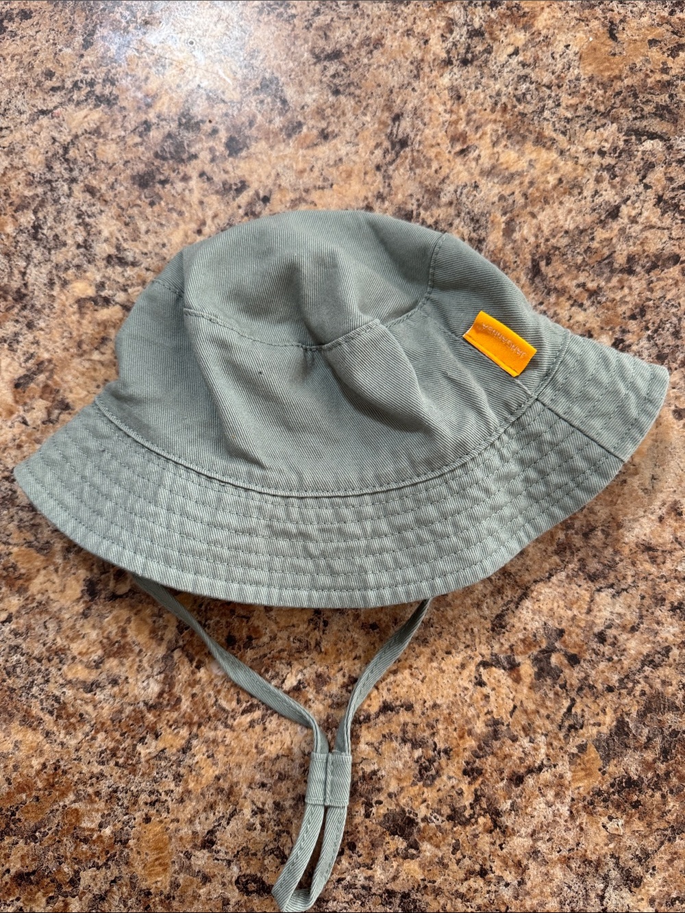 Olive Green Bucket Hat with Chin Strap